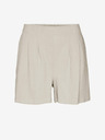 Vero Moda Beigefarbene Damen-Leinen-Shorts Vero Moda Jesmilo