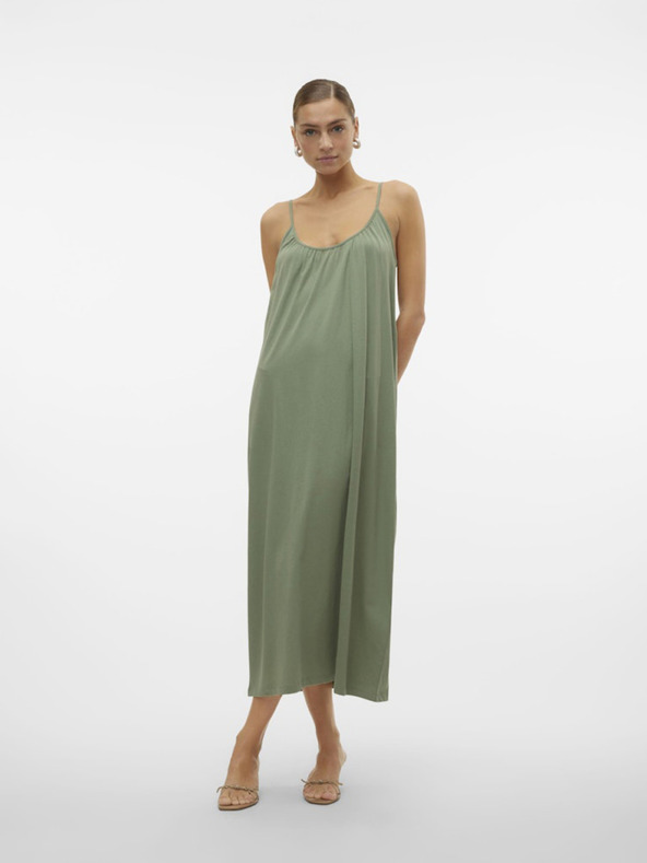 Vero Moda Grünes Basic-Maxikleid für Damen Vero Moda Luna