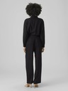 Vero Moda Schwarze Damenhose mit Leinen VERO MODA Jesmilo