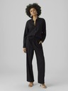 Vero Moda Schwarze Damenhose mit Leinen VERO MODA Jesmilo