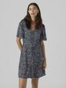 Vero Moda Dunkelblaues gemustertes Damenkleid Vero Moda Alba