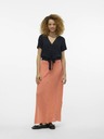 Vero Moda Vero Moda Menny rosa und orange Damen Maxirock mit Blumenmuster