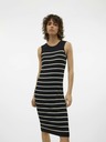 Vero Moda Schwarzes gestreiftes Damenkleid Vero Moda Gizelle