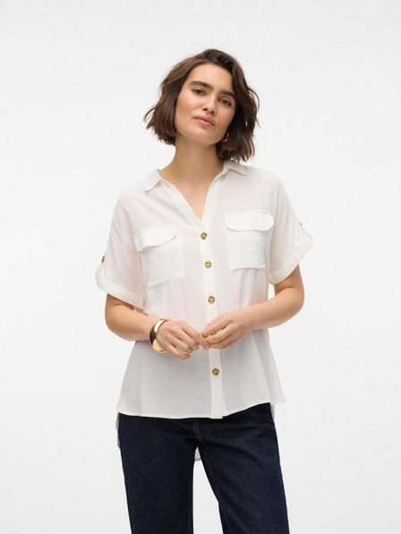 Vero Moda Weißes Vero Moda Bumpy Hemd für Damen