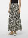 Vero Moda Cremefarbener und schwarzer Damen Maxirock mit Blumenmuster Vero Moda Alba