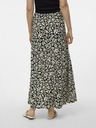 Vero Moda Cremefarbener und schwarzer Damen Maxirock mit Blumenmuster Vero Moda Alba