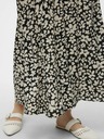 Vero Moda Cremefarbener und schwarzer Damen Maxirock mit Blumenmuster Vero Moda Alba