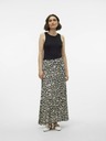 Vero Moda Cremefarbener und schwarzer Damen Maxirock mit Blumenmuster Vero Moda Alba