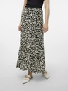 Vero Moda Cremefarbener und schwarzer Damen Maxirock mit Blumenmuster Vero Moda Alba
