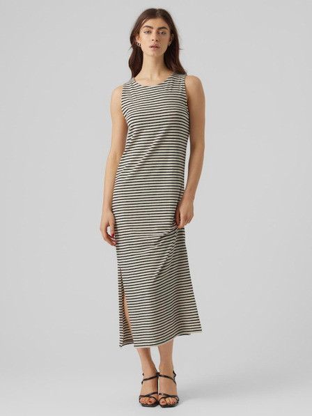 AWARE by VERO MODA Schwarz-beige gestreiftes Damen Maxikleid AWARE by VERO MODA Fiona