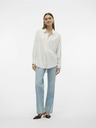 Vero Moda Beige und weiß gestreiftes Damenhemd Vero Moda Nora