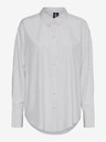 Vero Moda Beige und weiß gestreiftes Damenhemd Vero Moda Nora