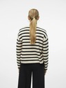 Vero Moda Schwarz-beige gestreifter Damenpullover Vero Moda Saba