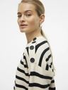 Vero Moda Schwarz-beige gestreifter Damenpullover Vero Moda Saba