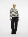 Vero Moda Schwarz-beige gestreifter Damenpullover Vero Moda Saba