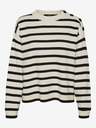 Vero Moda Schwarz-beige gestreifter Damenpullover Vero Moda Saba