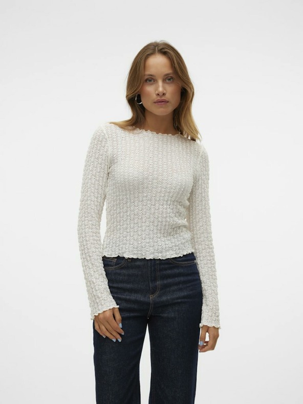 Vero Moda Weißes Damen-T-Shirt Vero Moda Shelby