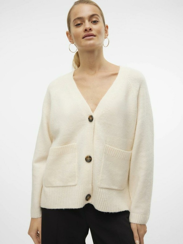 Vero Moda Beigefarbene Damen-Strickjacke Vero Moda Boom