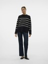 Vero Moda Beige und schwarz gestreifter Damenpullover Vero Moda Flawless
