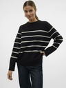 Vero Moda Beige und schwarz gestreifter Damenpullover Vero Moda Flawless