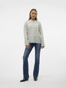 Vero Moda Beige und grau gestreifter Damenpullover Vero Moda Flawless