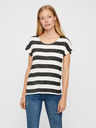 Vero Moda Schwarz-weiß gestreiftes VERO MODA Breitstreifen-T-Shirt