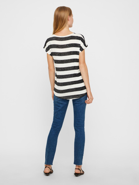Vero Moda Schwarz-weiß gestreiftes VERO MODA Breitstreifen-T-Shirt