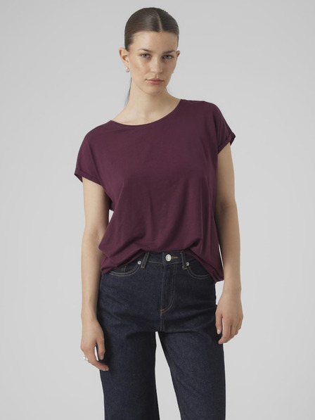 Vero Moda Burgunderrotes Damen-T-Shirt Vero Moda Mava