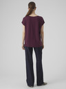 Vero Moda Burgunderrotes Damen-T-Shirt Vero Moda Mava