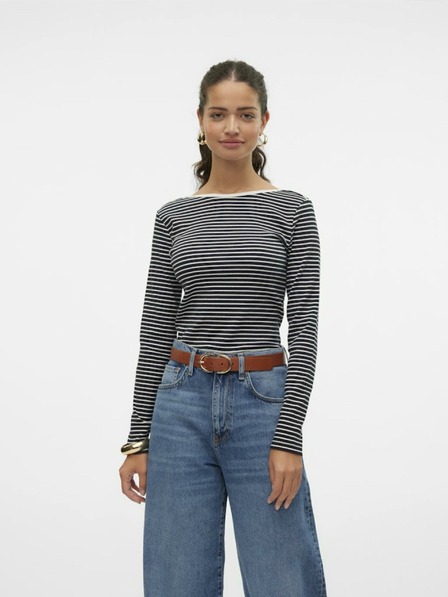 Vero Moda Weiß-schwarz gestreiftes Damen-Shirt Vero Moda Chloe