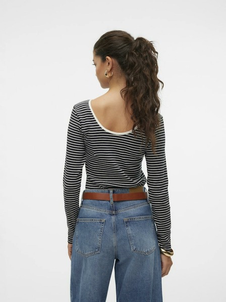 Vero Moda Weiß-schwarz gestreiftes Damen-Shirt Vero Moda Chloe