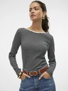 Vero Moda Weiß-schwarz gestreiftes Damen-Shirt Vero Moda Chloe