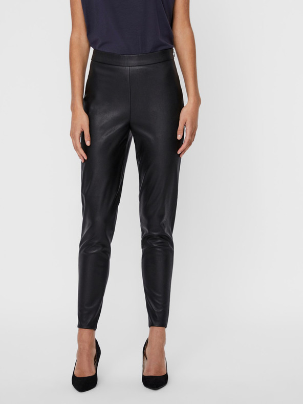 Vero Moda Schwarze Kunstleder-Leggings VERO MODA Janni