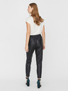 Vero Moda Schwarze Cropped-Lederhose VERO MODA Eva