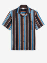 Celio Blau und braun gestreiftes Herrenhemd Celio Taboy