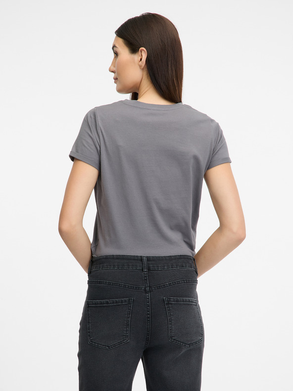 Orsay Graues Damen-Kurzarm-T-Shirt ORSAY