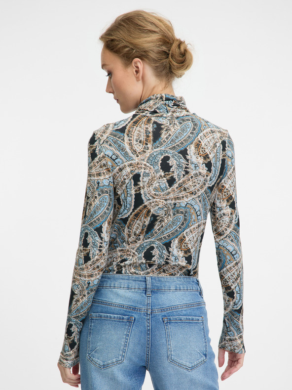 Orsay Blauer gemusterter Damen-Rollkragenpullover ORSAY