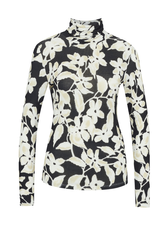 Orsay Schwarzer gemusterter Damen-Rollkragenpullover ORSAY