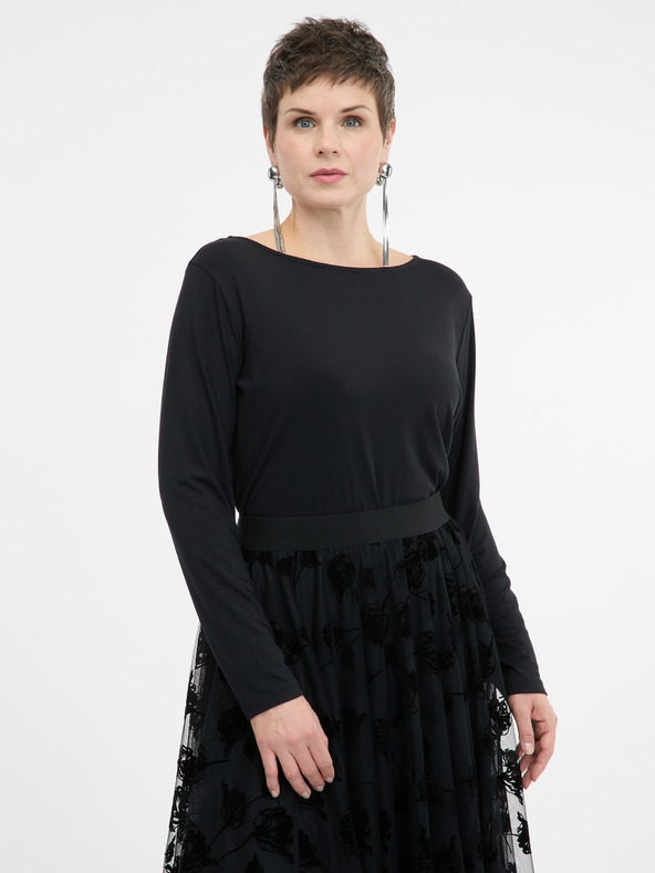 Orsay Schwarzes Damen-Langarm-T-Shirt ORSAY