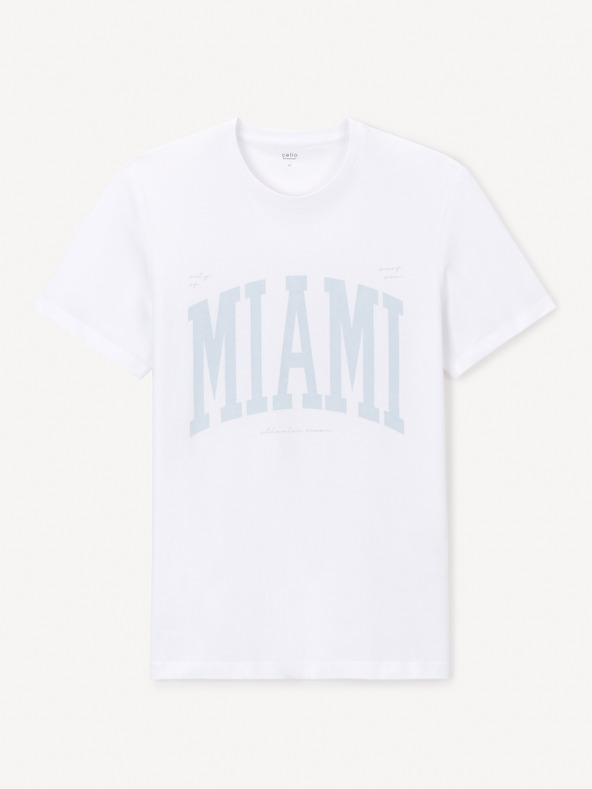 Celio Weißes T-Shirt mit Jeville Celio-Muster