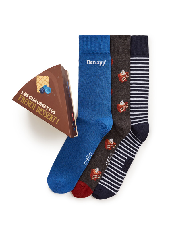 Celio Geschenkpackung Socken Dessert, 3Stück ONE SIZE Celio