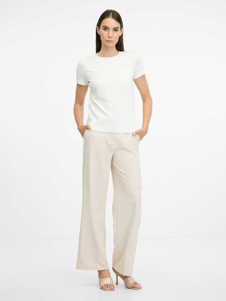 Orsay Weißes Damen-T-Shirt mit kurzen Ärmeln ORSAY