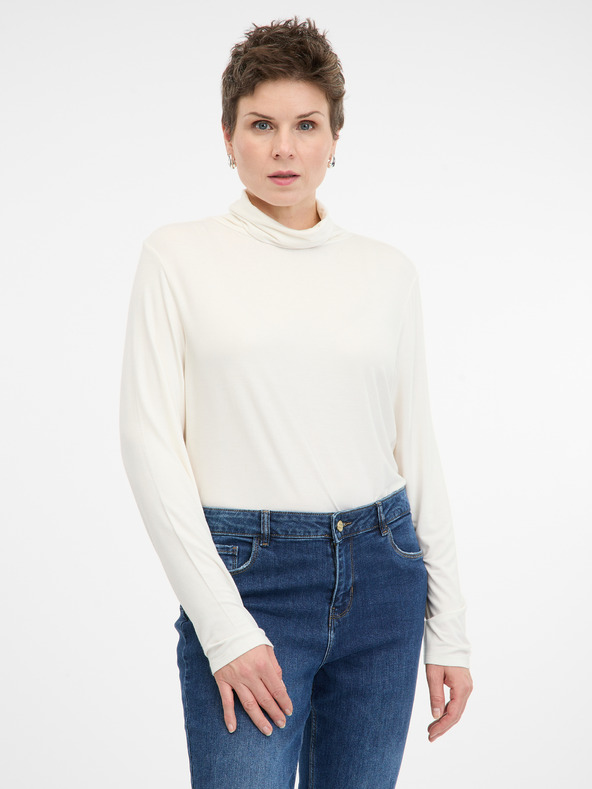 Orsay Cremefarbenes Damen-Langarm T-Shirt ORSAY