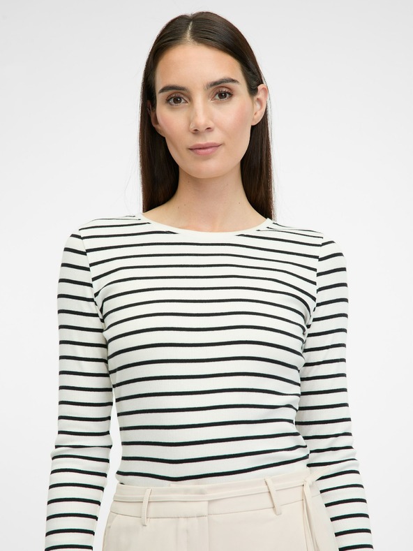 Orsay Cremefarbenes Damen-Langarm T-Shirt ORSAY