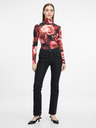 Orsay Rot gemustertes Damen-Langarm-T-Shirt ORSAY