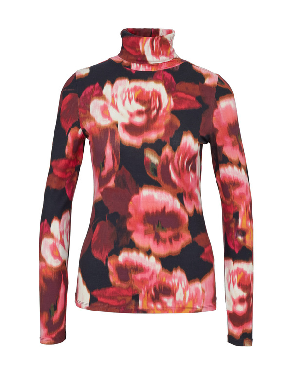 Orsay Rot gemustertes Damen-Langarm-T-Shirt ORSAY