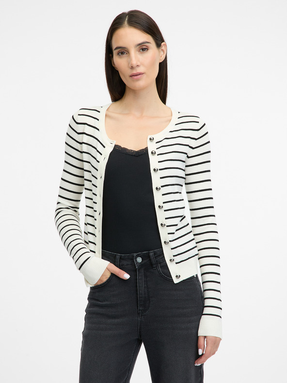 Orsay Cremefarbene Damen-Strickjacke ORSAY