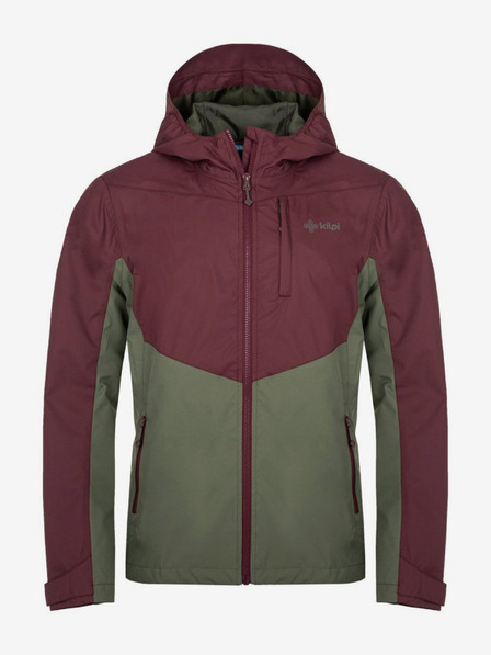 Kilpi Khakifarbene und burgunderfarbene Herren-Outdoorjacke Kilpi SONNA-M