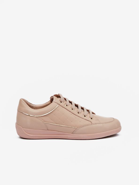 Geox Beigefarbene Damen-Sneakers aus Leder von Geox Myria