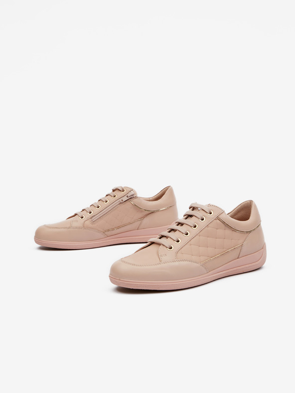 Geox Beigefarbene Damen-Sneakers aus Leder von Geox Myria